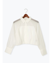 バルーンヘムクロップドシャツ