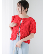 しわ加工前後2WAYブラウス