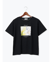 フラワー転写プリントTシャツ