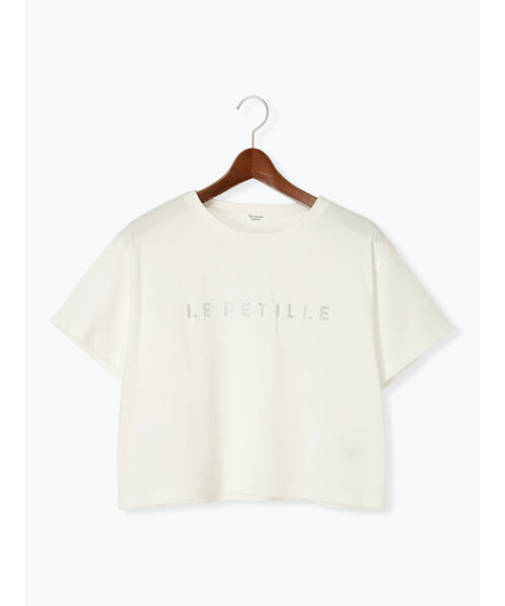 【接触冷感】ラインストーンクロップドTシャツ