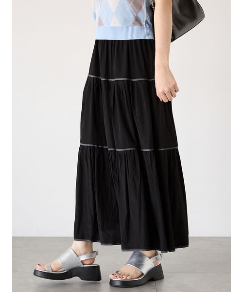 新品未使用　ティアードパイピングスカート PROPORTION BODY DRESSING（プロポーションボディドレッシング