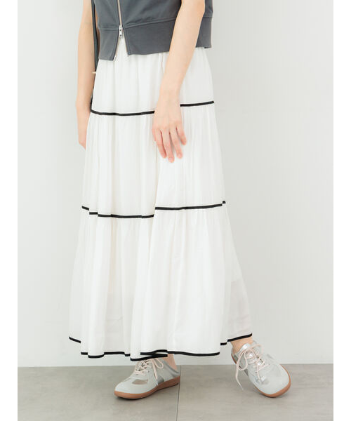 パイピングティアードスカート｜テチチ テラスの通販｜&mall