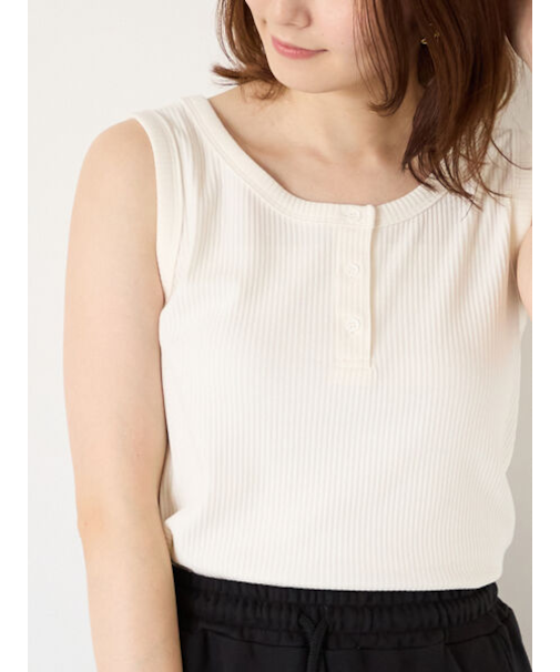 前後2WAYヘンリーネックタンクトップ