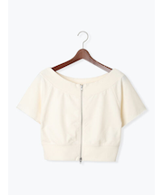 ダブルジップオフショルカットトップス