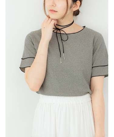 ポップコーンジャカードメロートップス