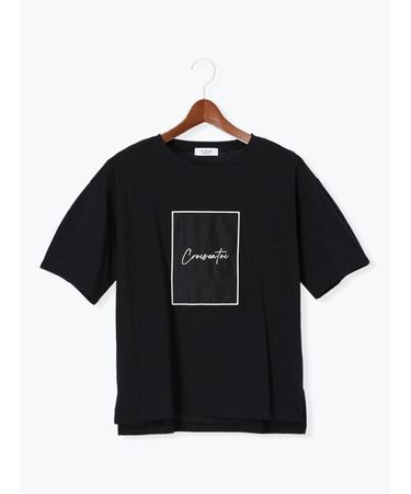 シアーアップリケTシャツ