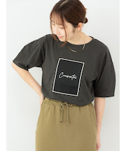 シアーアップリケTシャツ