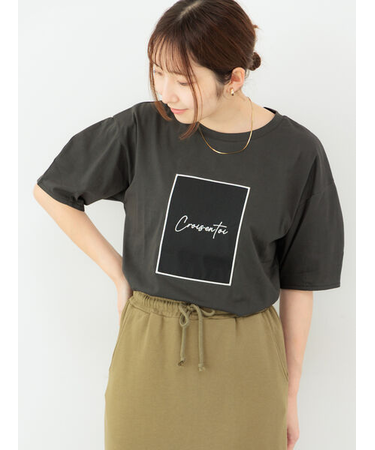 シアーアップリケTシャツ
