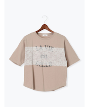 レースロゴプリントTシャツ