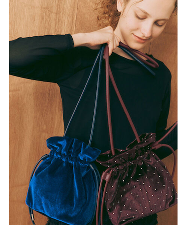ベロア巾着バッグ《2025autumn catalog item》