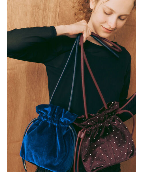 ベロア巾着バッグ《2025autumn catalog item》