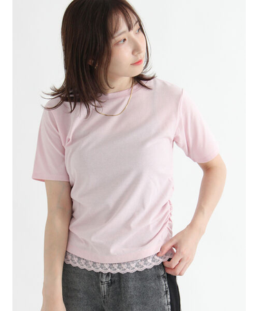 レースヘムシャーリングTシャツ
