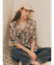 オンブレーチェックフリルブラウス《2025autumn catalog item》