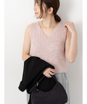 リボンヤーンニットベスト