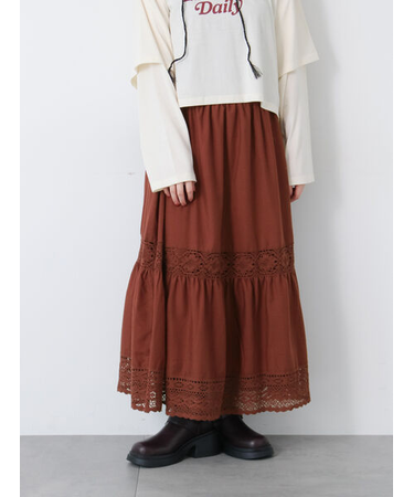 レーステープギャザースカート《2025autumn catalog item》