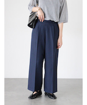 タックストレートパンツ
