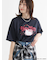 【HELLO KITTY】ミニ裏毛プリント5分袖トップス