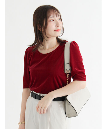 シアーベロアパフトップス