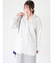 胸刺繍オーバーサイズシャツ《2025autumn catalog item》