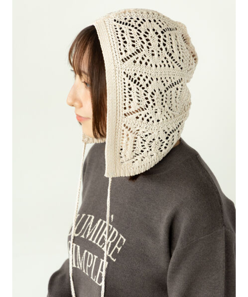 クロシェ編み風ニットキャップ《2025autumn catalog item》