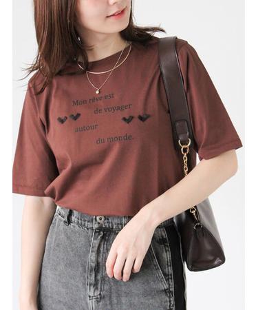 チュールハートロゴTシャツ