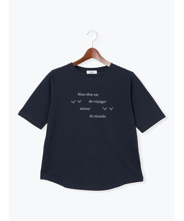 チュールハートロゴTシャツ