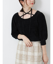 ベロアモール前後2WAYリボンニット《2025autumn catalog item》