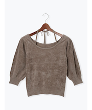 ベロアモール前後2WAYリボンニット《2025autumn catalog item》