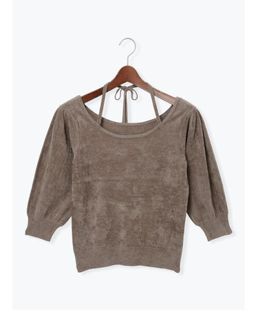 ベロアモール前後2WAYリボンニット《2025autumn catalog item》