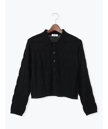 シャーリング衿付きカーディガン《2025autumn catalog item》