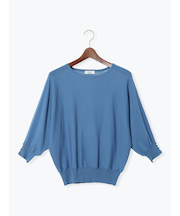 金釦ドルマンスリーブニット