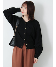 前後2WAY金釦Vネックカーディガン