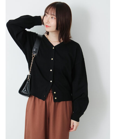 前後2WAY金釦Vネックカーディガン