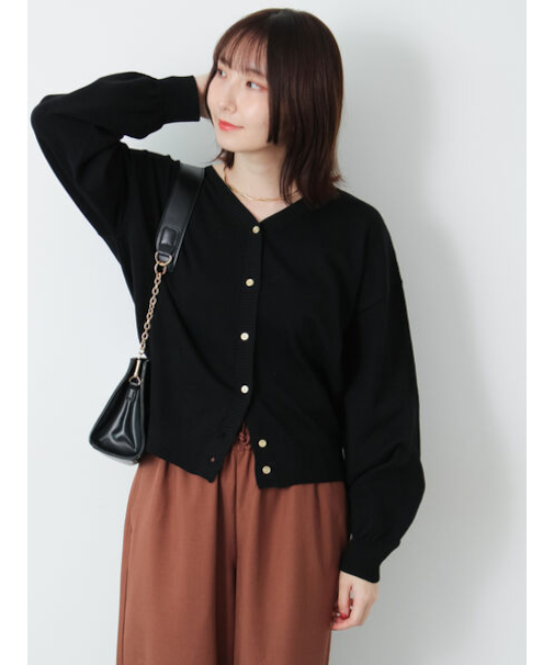 前後2WAY金釦Vネックカーディガン