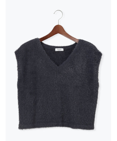 シャギーVネックベスト