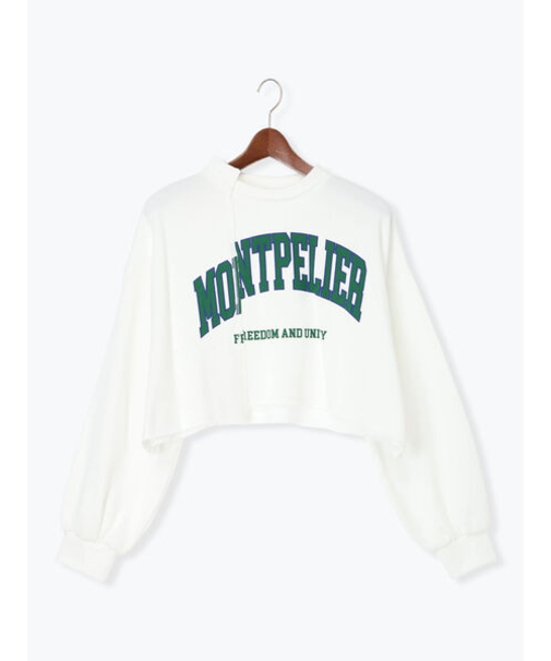 リメイク風プリント裏毛プルオーバー