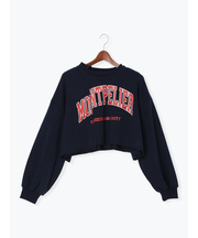 リメイク風プリント裏毛プルオーバー