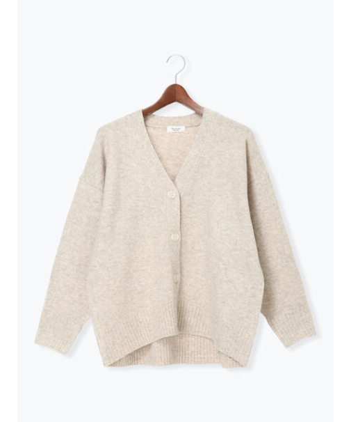 起毛ジャカードVネックニットカーディガン