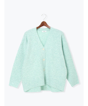 起毛ジャカードVネックニットカーディガン