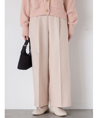 タックストレートパンツ