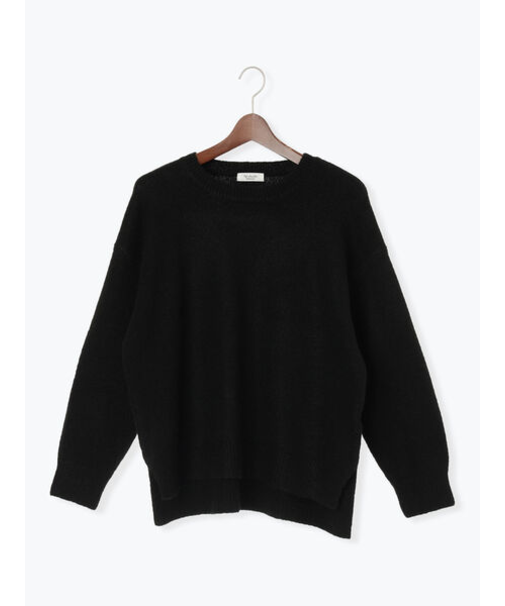 もちもちメランジクルーネックニット