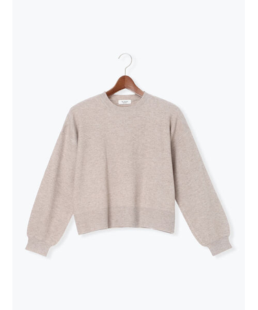 もちもちミラノリブクロップドクルーネックニット