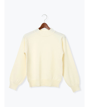 袖口金釦ハイネックニット