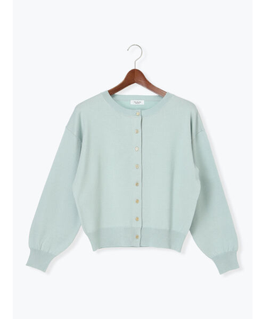 金釦クルーネックカーディガン