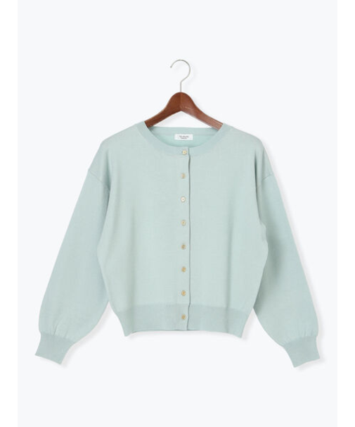 金釦クルーネックカーディガン