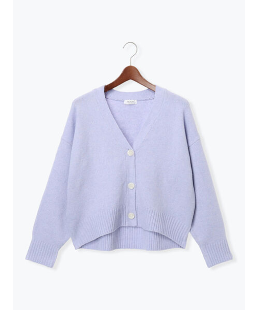 起毛ジャカードVネックショートカーディガン