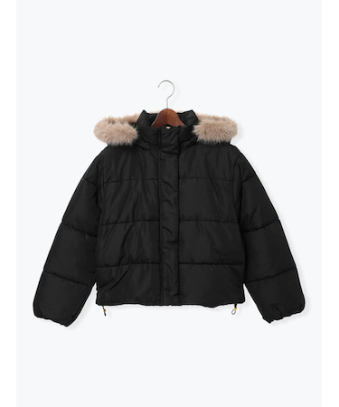 【撥水】フード取外し中綿ショートブルゾン