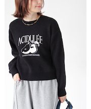 フルーツモチーフロゴニットプルオーバー