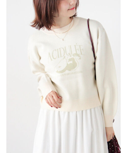 フルーツモチーフロゴニットプルオーバー