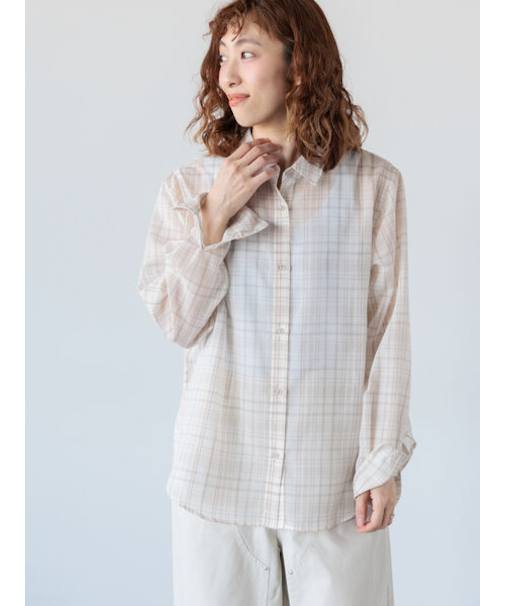 シアーチェックシャツ《2025spring catalog item》